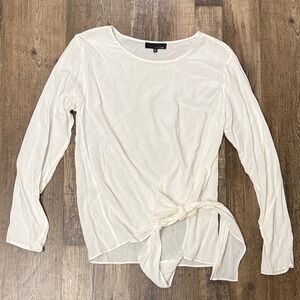 Shear White Long Sleeve Women's Top